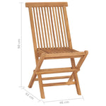 ZNTS Folding Garden Chairs 2 pcs Solid Teak Wood 315441