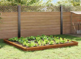 Snail Fences 12 pcs Rusty Weathering Steel 874884