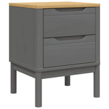 Bedside Cabinet FLORO Grey 45x39x57 cm Solid Wood Pine 374004