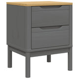 Bedside Cabinet FLORO Grey 45x39x57 cm Solid Wood Pine 374004