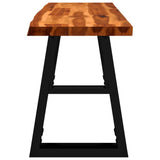 Bench with Live Edge 110 cm Solid Wood Acacia 353293