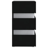 LED Bedside Cabinet Black 45x35x67 cm Engineered Wood 326841