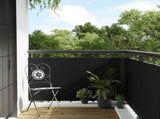 Balcony Screen Black 600x90 cm Poly Rattan 156305