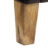 Tub Chair Black Real Leather 359639
