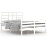 Bed Frame without Mattress White Solid Wood 140x200 cm 3105861