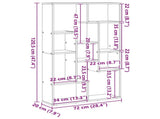 Book Cabinet 8-Tier 72 x 20 x 120.5 cm Engineered Wood 869255