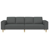 Living Room Couch Dark Grey 250 x 77 x 76 cm Polyester 3335082