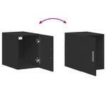 Slim Storage Cabinet Black 30x42.5x225 cm Engineered Wood 3281267