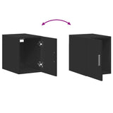 Slim Storage Cabinet Black 30x42.5x225 cm Engineered Wood 3281267