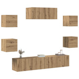 7 Piece TV Cabinet Set Wall-mounted Artisan Oak 3329208