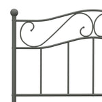 ZNTS 284530 Bed Frame without Mattress Grey Metal 90x200 cm