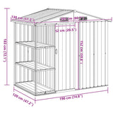 Garden Shed with Rack Green 205x130x183 cm Iron 47104