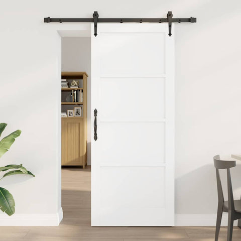 Sliding Door Manual ORKDAL White 83 x 202 cm Solid pine wood 3333785