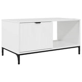 Coffee Table High Gloss White 90 x 49 x 46 cm Engineered Wood 883448
