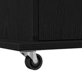 Podium with Drawer Black Oak 55 x 55 x 107 cm Engineered Wood 862299