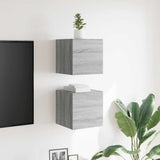 Wall Mounted TV Cabinet 2 pcs Grey Sonoma 30.5x30x30 cm 815139