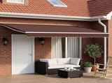 Manual Awning Frame with LEDs Brown and White 4 x 2 m 3420559