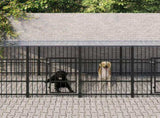 Outdoor Dog Kennel with Roof Steel 11.26 m 3124669