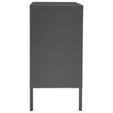 Sideboard Anthracite 75x35x70 cm Steel and Tempered Glass 336075
