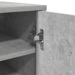 Shoe Cabinet Concrete Grey 32x35x92 cm Engineered Wood 808976