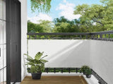 Balcony Screen White 100 x 1000 cm Oxford Fabric 42030608