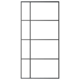 Sliding Door ESG Glass and Aluminium 102.5x205 cm Black 151686