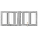 Foldable Dog Gate with Stands 2 pcs Grey Sonoma 200.5 cm 892058