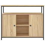 ZNTS Sideboard Sonoma Oak 100x35x80 cm Engineered Wood 835500