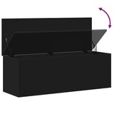 Storage Box Black 102x35x35 cm Engineered Wood 840689
