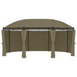 Gazebo with Curtains 520x349x255 cm Taupe 180 g/m 312231