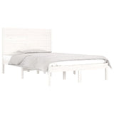 Bed Frame without Mattress White 120x190 cm Small Double Solid Wood 3104579