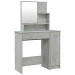 Dressing Table with Mirror Concrete Grey 86.5x35x136 cm 802961