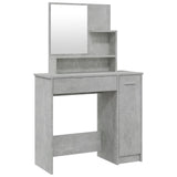 Dressing Table with Mirror Concrete Grey 86.5x35x136 cm 802961