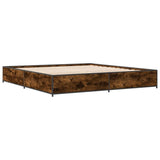 Bed Frame without Mattress Smoked Oak 200x200 cm 3279824