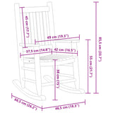 Rocking Chairs for Children 2 pcs White Solid Wood Poplar 3281600