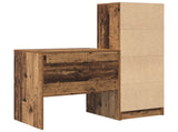 Desk with Drawer with Shelf with Storage 2 pcs Old Wood 3337351