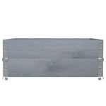 ZNTS Garden Planter Grey 100x100 cm Solid Wood Pine 3295401