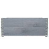 Garden Planter Grey 100x100 cm Solid Wood Pine 3295401