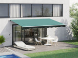 3x2.5 m Sun Shade Canopy Garden Patio Manual Retractable Awning Canopy-Dark Green T3398P310345