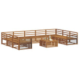 Sofa Sets 10 pcs Natural Solid Acacia Wood 3374179