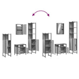 4 Piece Bathroom Furniture Set Grey Sonoma Engineered Wood 3214828