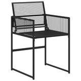 Garden Dining Set 5 pcs Black Poly Rattan 3448897