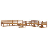 Outdoor Sofa Set 9 pcs Natural Solid Acacia Wood 3367362