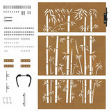 Garden Gate 85x125 cm Corten Steel Bamboo Design 153234