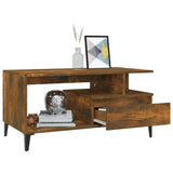 Coffee Table Smoked Oak 90x49x45 cm Engineered Wood 819625