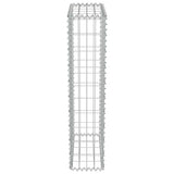 Gabion Wall with Covers Galvanised Steel 50x20x100 cm 143576