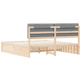 Bed Frame with Upholstered Headboard Light Grey 180 x 200 cm 3398214