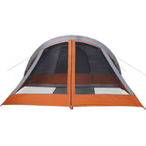Camping Tent Cabin 4-Person Grey and Orange Waterproof 94715