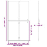 Walk-In Shower Wall Folding Gold 100 x 6.5 x 190 cm 42017972
