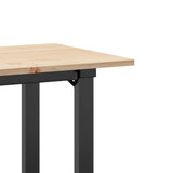 Dining Table O-Frame 80x50x75 cm Solid Wood Pine and Steel 3282672